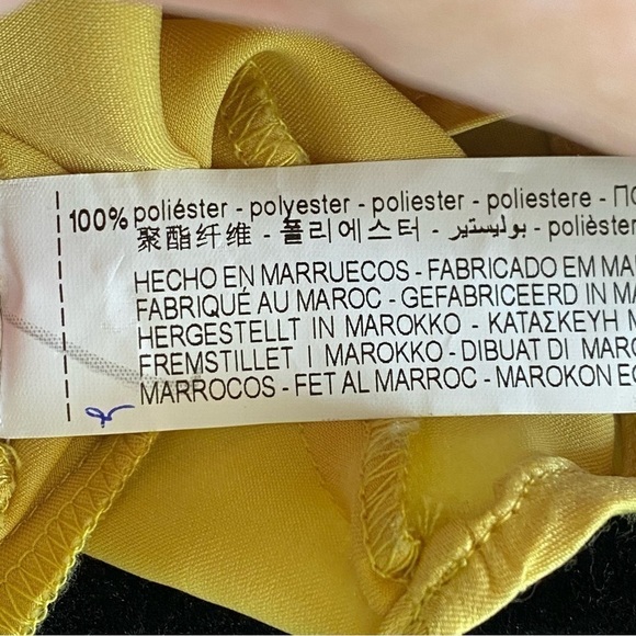 Zara Lingerie Style Gold Satin Slip Dress Button Side Large L NEW NWT - Picture 10 of 10